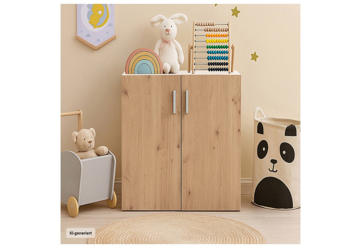 HTI-Line Kommode Kommode Nina mit 2 Regalfächern (Stück, 1x Kommode Nina), Anrichte Sideboard Schrank – Bild 4 von 5