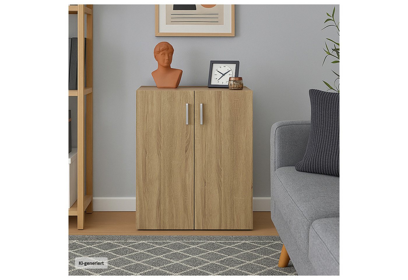 HTI-Line Kommode Kommode Nina mit 2 Regalfächern (Stück, 1 St., 1x Kommode Nina), Anrichte Sideboard Schrank – Bild 2 von 5