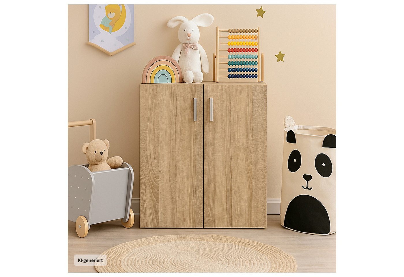 HTI-Line Kommode Kommode Nina mit 2 Regalfächern (Stück, 1 St., 1x Kommode Nina), Anrichte Sideboard Schrank – Bild 3 von 5
