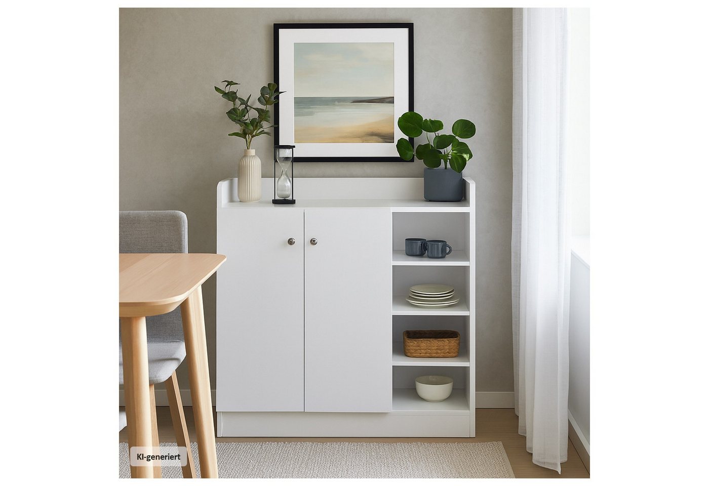 HTI-Line Kommode Kommode Nina mit 8 Regalfächern (Stück, 1 St., 1x Kommode Nina), Anrichte Sideboard Schrank – Bild 3 von 5