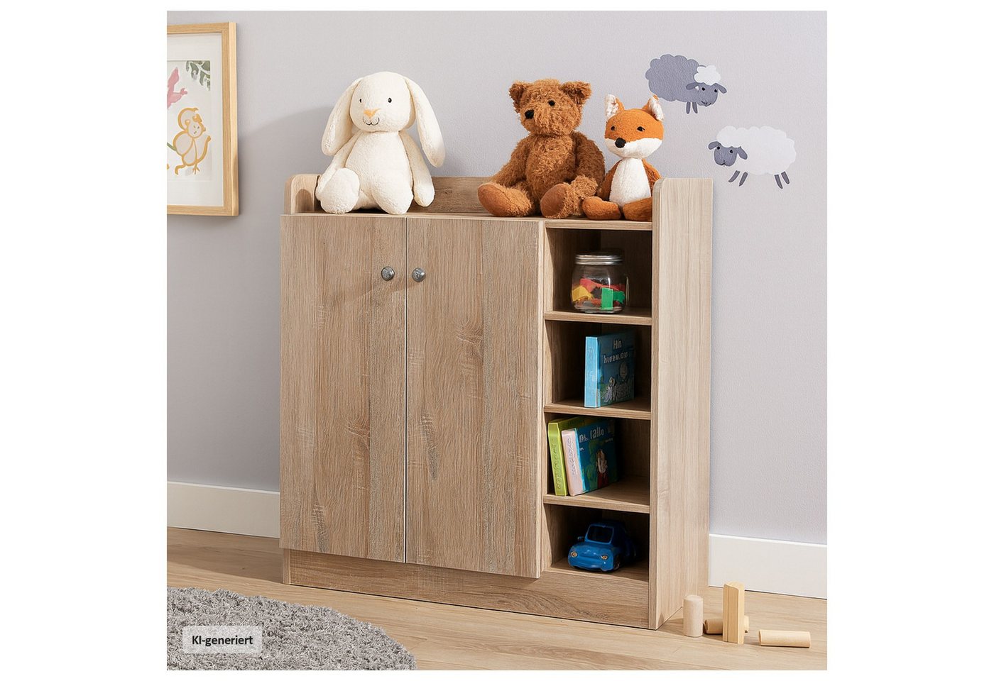 HTI-Line Kommode Kommode Nina mit 8 Regalfächern (Stück, 1 St., 1x Kommode Nina), Anrichte Sideboard Schrank – Bild 4 von 5