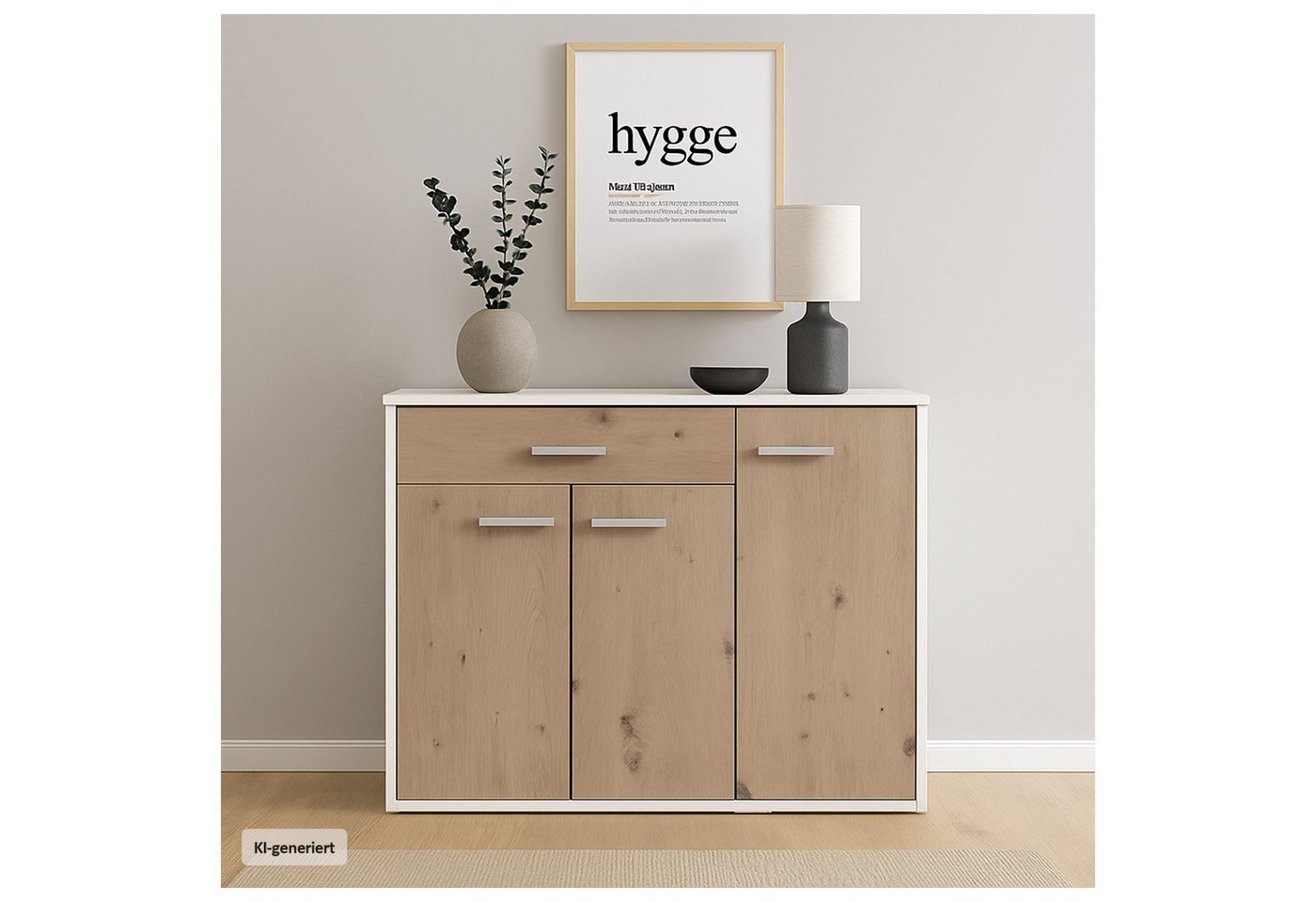 HTI-Line Kommode Nina mit einer Schublade (Stück, 1 Kommode), Anrichte Sideboard Schrank – Bild 2 von 3
