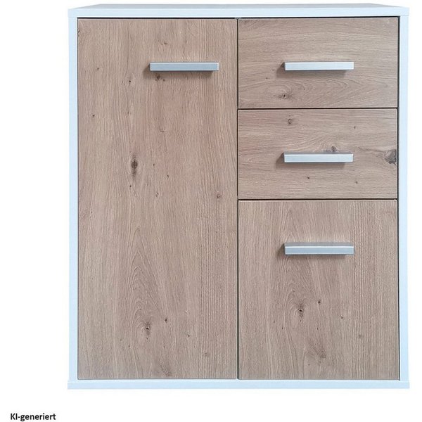HTI-Line Kommode Nina mit zwei Schubladen (Stück, 1 Kommode), Anrichte Sideboard Schrank