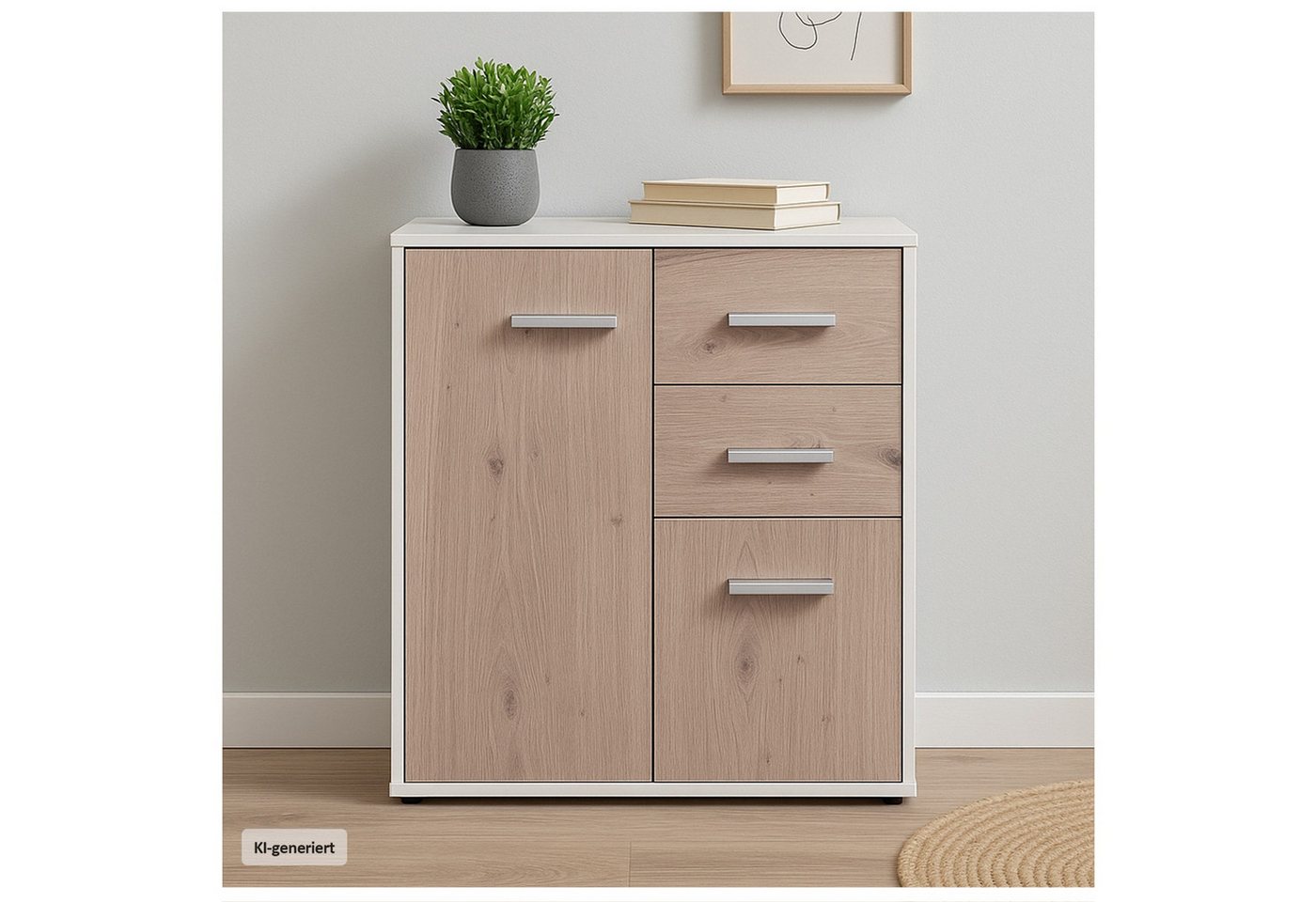 HTI-Line Kommode Nina mit zwei Schubladen (Stück, 1 Kommode), Anrichte Sideboard Schrank – Bild 2 von 3
