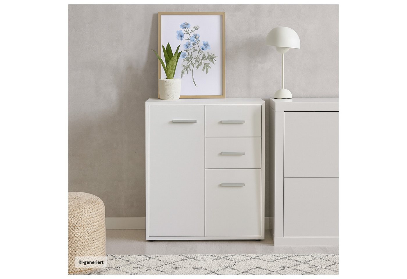 HTI-Line Kommode Kommode Nina mit zwei Schubladen (Stück, 1 St., 1 Kommode), Anrichte Sideboard Schrank – Bild 2 von 3