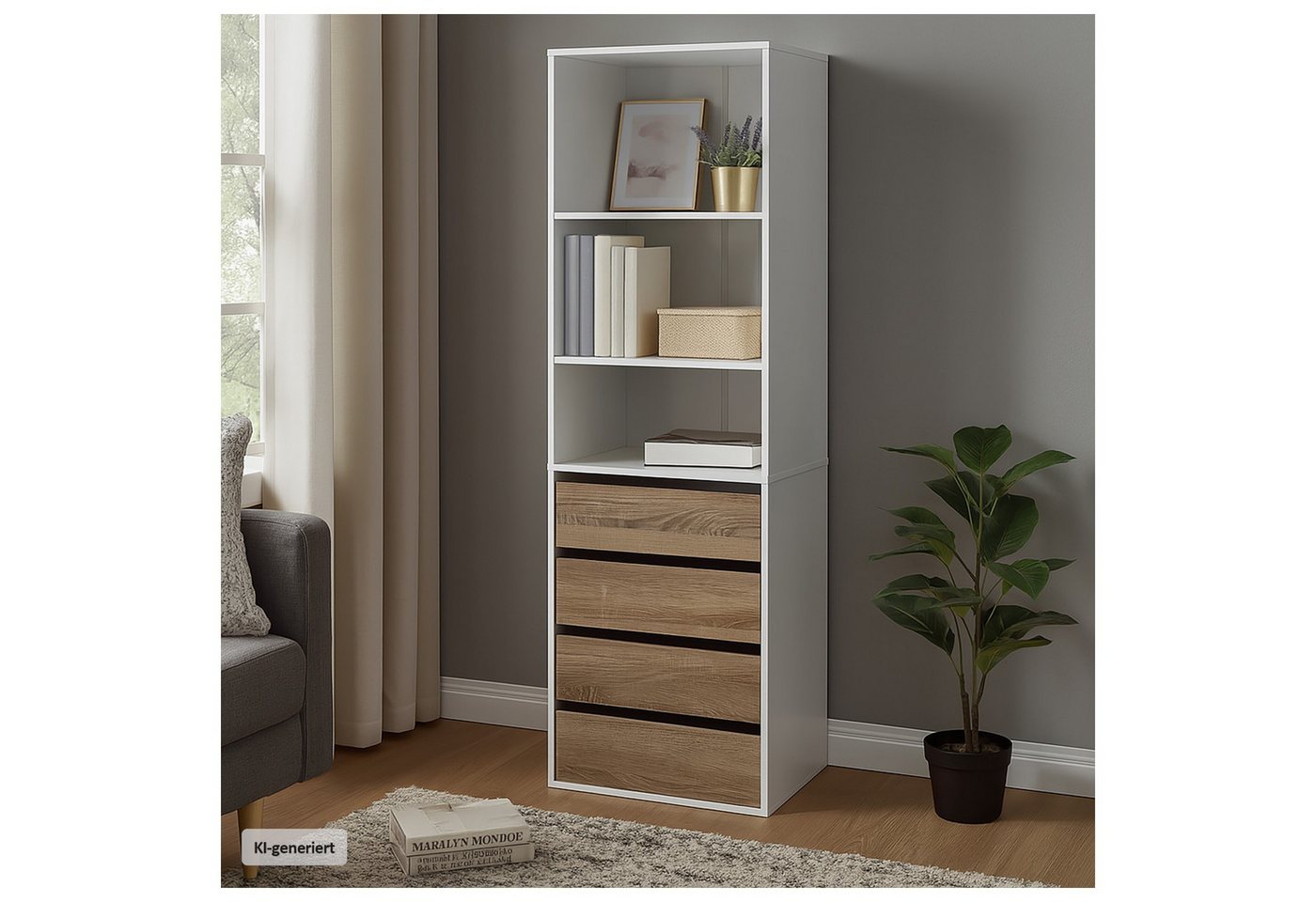 HTI-Line Kommode Kommode Nina XXL (Stück, 1x Kommode Nina), Anrichte Sideboard Schrank – Bild 2 von 4