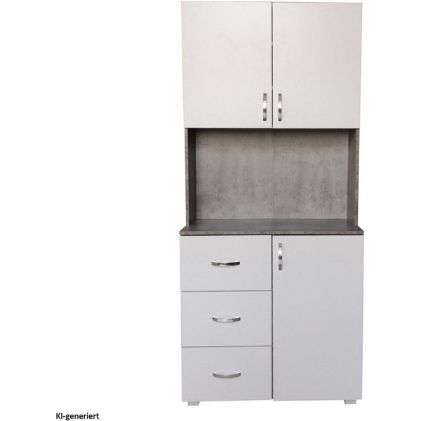HTI-Line Küchenbuffet Küchenbuffet Blanca (Stück, 1-St., 1x Schrank Blanca, ohne Dekoration) Küchenschrank Hochschrank