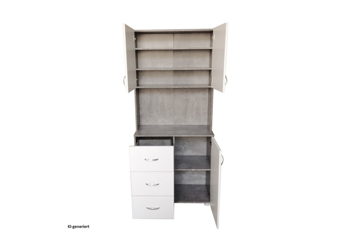 HTI-Line Küchenbuffet Küchenbuffet Blanca (Stück, 1-St., 1x Schrank Blanca, ohne Dekoration) Küchenschrank Hochschrank – Bild 2 von 2