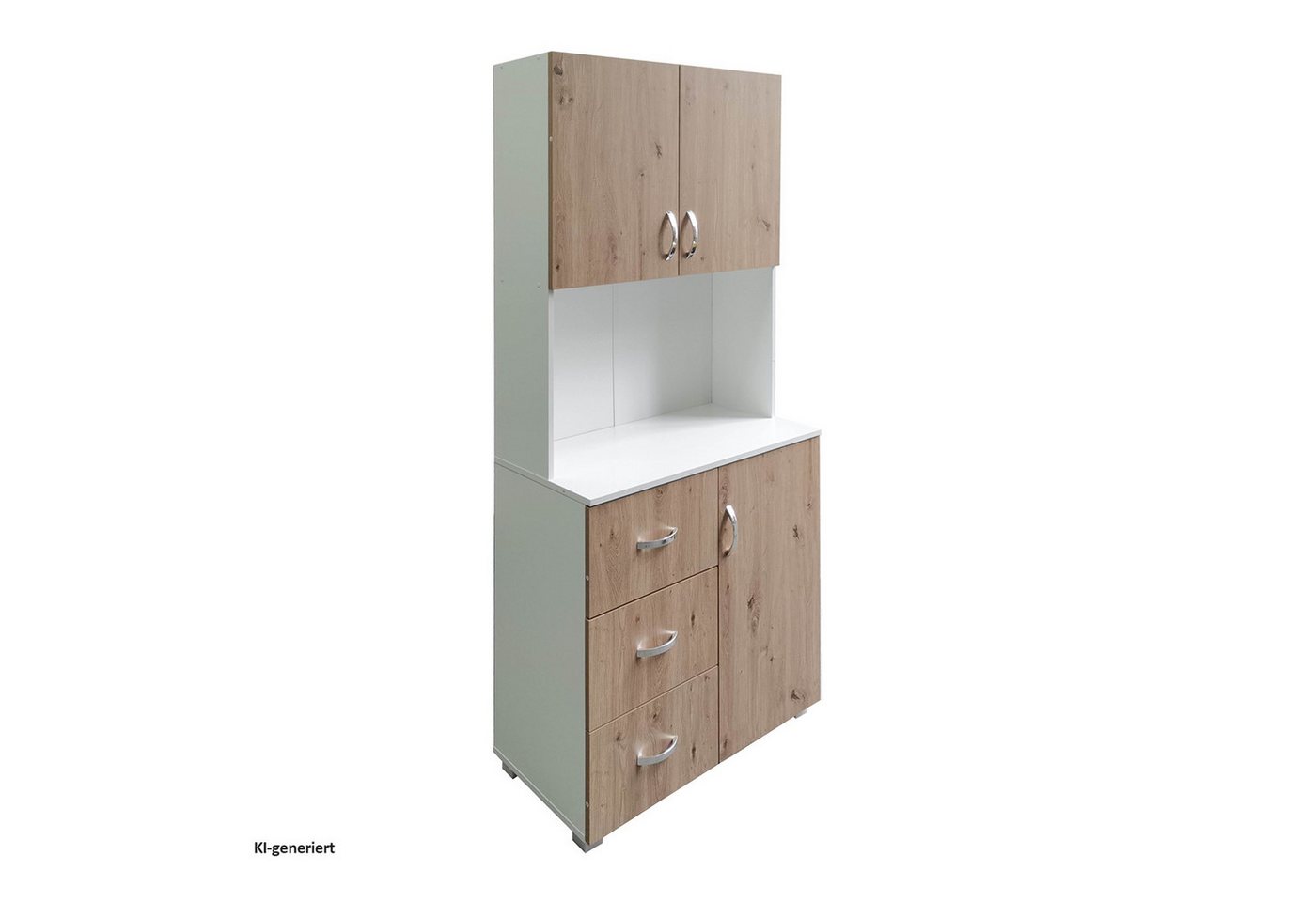 HTI-Line Küchenbuffet Küchenbuffet Blanca (Stück, 1-St., 1x Schrank Blanca, ohne Dekoration) Küchenschrank Hochschrank – Bild 2 von 4