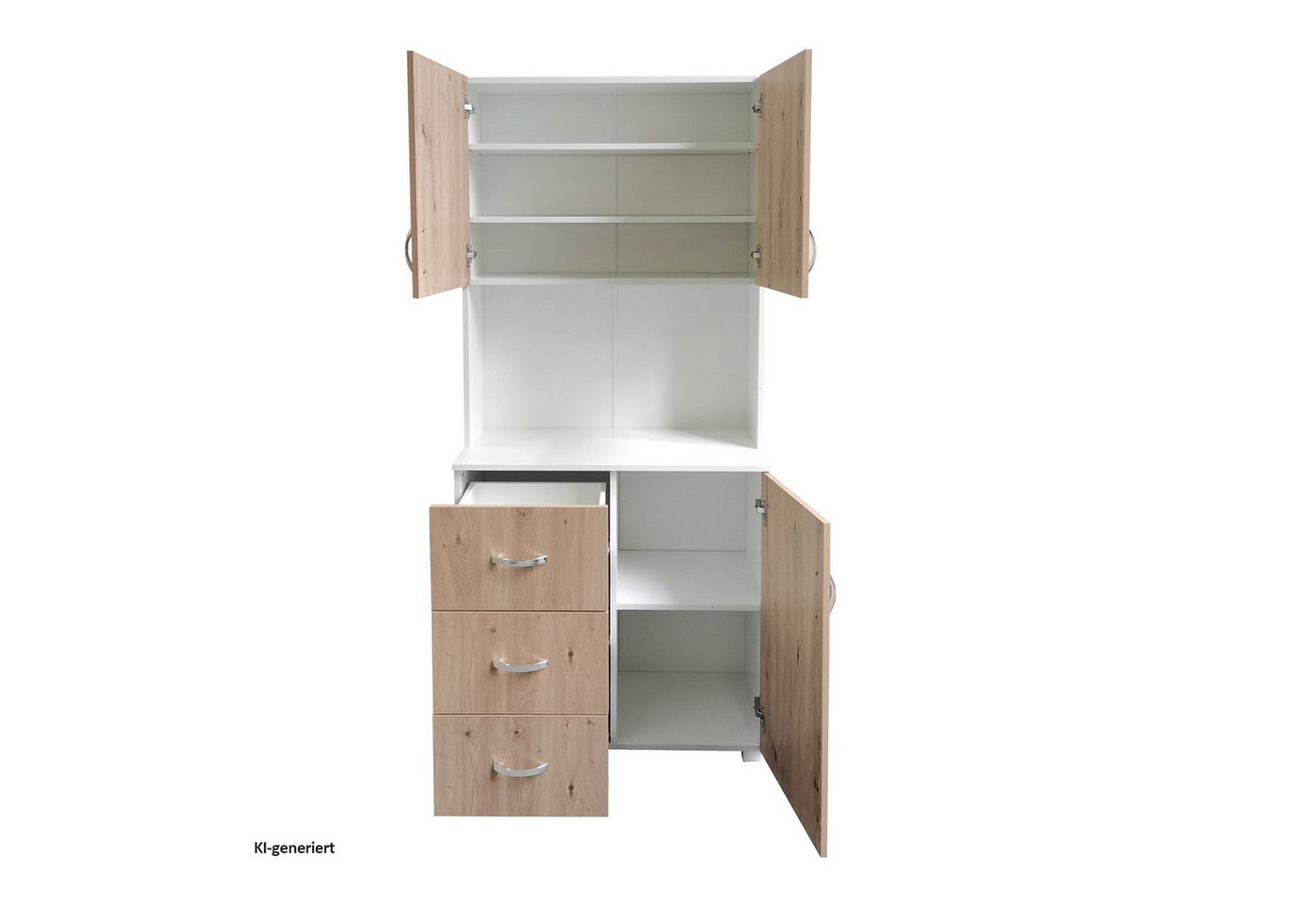 HTI-Line Küchenbuffet Küchenbuffet Blanca (Stück, 1-St., 1x Schrank Blanca, ohne Dekoration) Küchenschrank Hochschrank – Bild 3 von 4