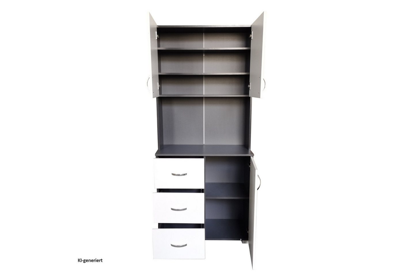 HTI-Line Küchenbuffet Küchenbuffet Blanca (Stück, 1-St., 1x Schrank Blanca, ohne Dekoration) Küchenschrank Hochschrank – Bild 2 von 2