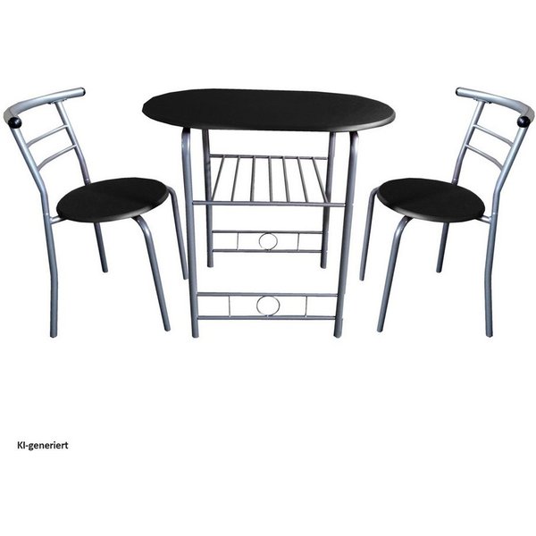 HTI-Line Küchentisch Tischgruppe Merit (Set, 3-St., 1 Tisch, 2 Stühle), Essgruppe 1 Tisch 2 Stühle