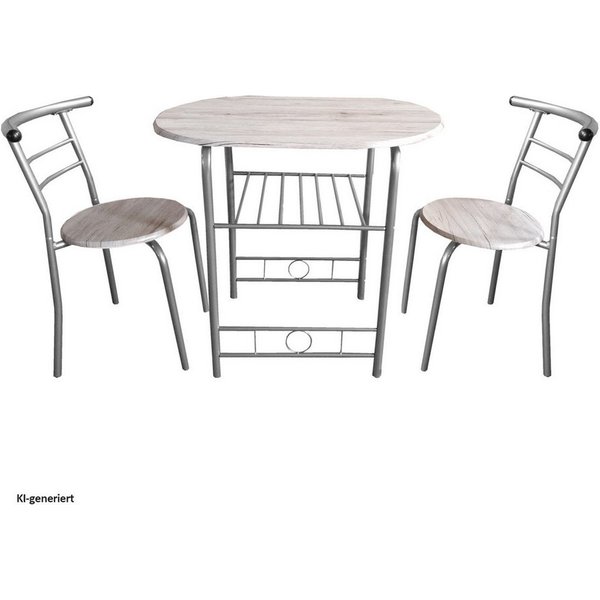 HTI-Line Küchentisch Tischgruppe Merit (Set, 3-St., 1 Tisch, 2 Stühle), Essgruppe 1 Tisch 2 Stühle