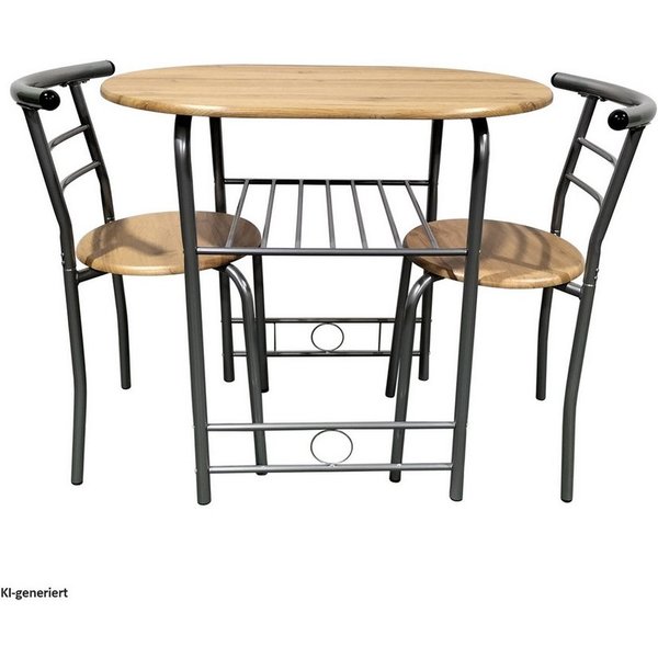 HTI-Line Küchentisch Tischgruppe Merit (Set, 1 Tisch, 2 Stühle), Essgruppe 1 Tisch 2 Stühle