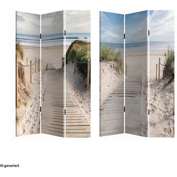 HTI-Line Paravent Paravent Beach 2 (Stück, 1 St., 1 Paravent), Raumteiler Sichtschutz Trennwand