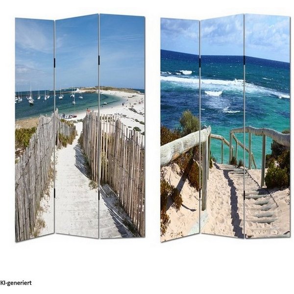 HTI-Line Paravent Paravent Beach (Stück, 1 St., 1 Paravent), Raumteiler Sichtschutz Trennwand
