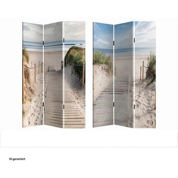 HTI-Line Paravent Paravent Beach (Stück, 1 St., 1 Paravent), Raumteiler Sichtschutz Trennwand