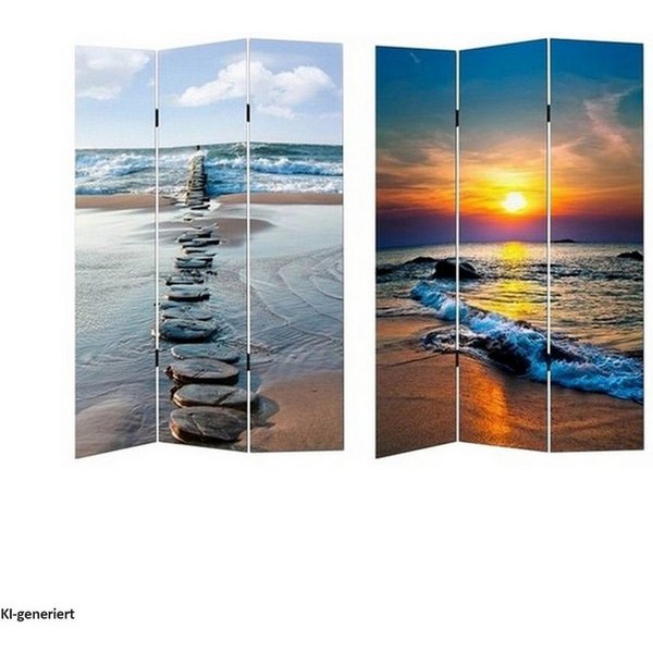 HTI-Line Paravent Paravent Beach (Stück, 1 St., 1 Paravent), Raumteiler Sichtschutz Trennwand