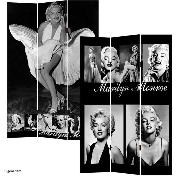 HTI-Line Paravent Paravent Marilyn (Stück, 1 St., 1 Paravent), Raumteiler Sichtschutz Trennwand