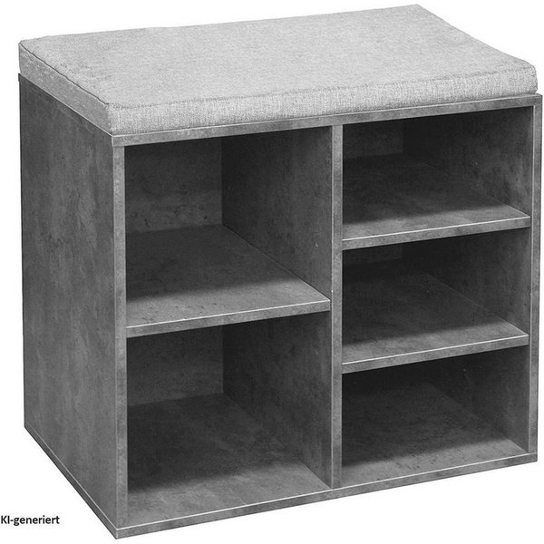 HTI-Line Schuhbank Schuhbank Katja5 (Stück, 1-St., 1 Schuhbank mit Sitzauflage), Schuhregal 5 Fächer