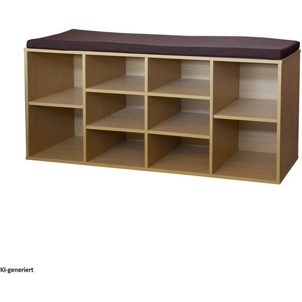HTI-Line Schuhbank Schuhbank Katja6 (Stück, 1-St., 1 Schuhbank mit Kissenauflage), Schuhregal 10 Fächer