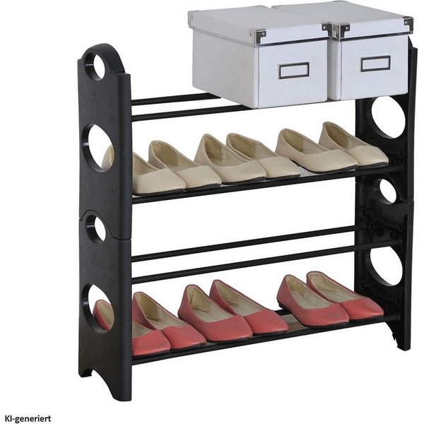 HTI-Line Schuhregal Schuhregal Lena 4, Stück 1-tlg., Schuhablage 4 Ebenen
