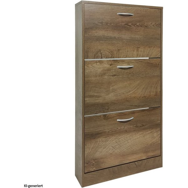 HTI-Line Schuhschrank Schuhschrank Thekla (Stück, 1x Schuhschrank Thekla, ohne Dekoration) Schuhkipper 3 Fächer