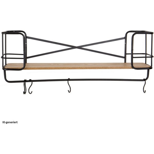 HTI-Line Wandregal Wandregal Cora, Stück 1-tlg., Garderobe Industrial Design