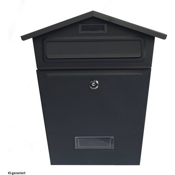 HTI-Living Briefkasten Briefkasten Amin Schwarz (Stück, 1-St., 1 Briefkasten), zur Wandmontage