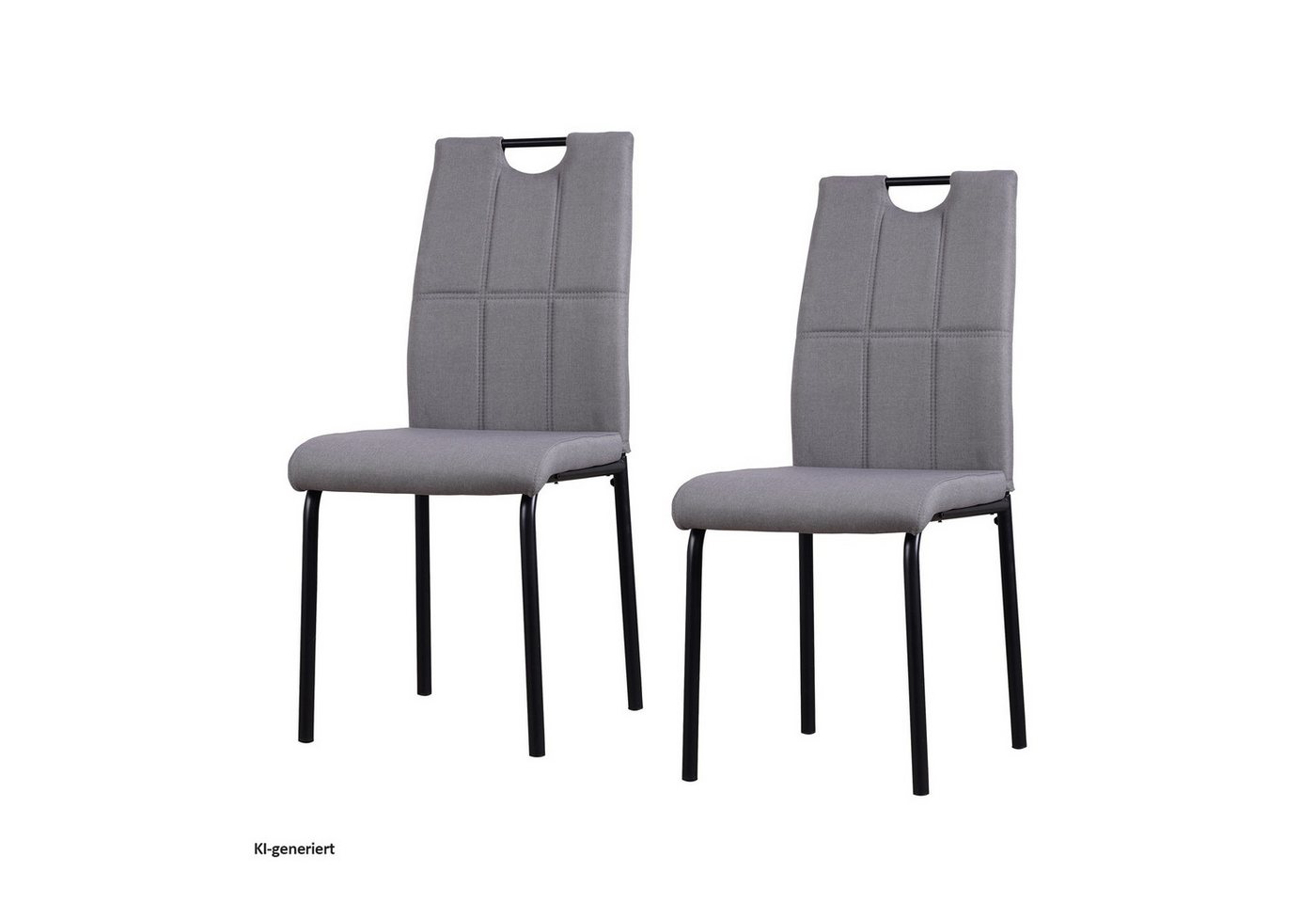 HTI-Living Esszimmerstuhl Stuhl Denton Hellgrau (Set, 2 St), Esszimmerstuhl – Bild 2 von 3