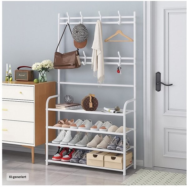 HTI-Living Garderobe Multifunktionale Garderobe mit Schuhregal (Stück, 1 St., 1 Garderobe ohne Dekoration), Kleiderständer Kleiderhaken