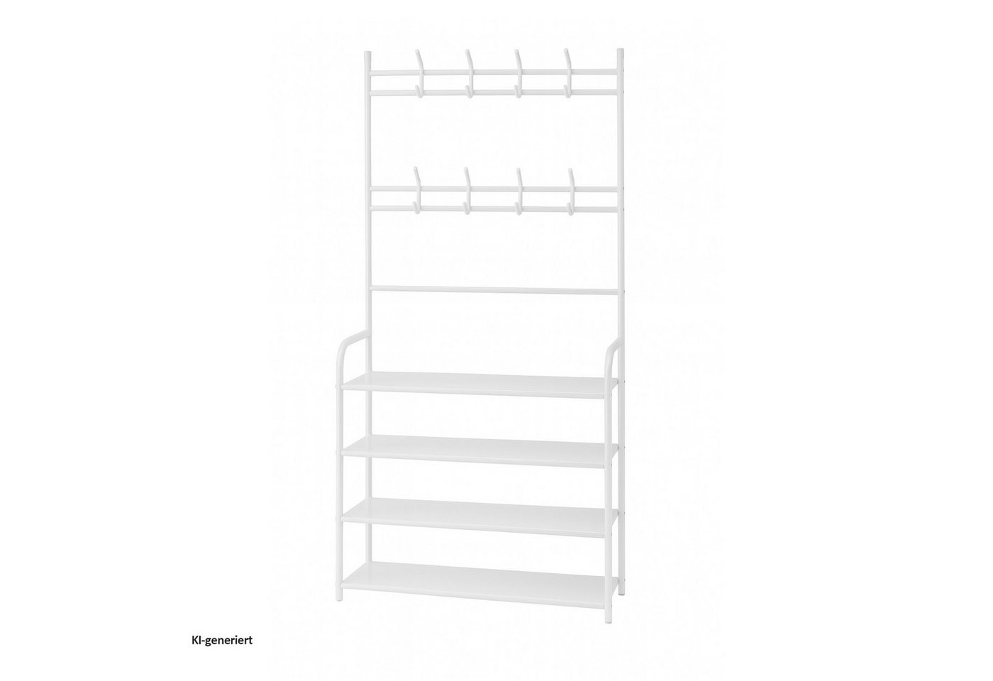 HTI-Living Garderobe Multifunktionale Garderobe mit Schuhregal (Stück, 1 St., 1 Garderobe ohne Dekoration), Kleiderständer Kleiderhaken – Bild 2 von 3