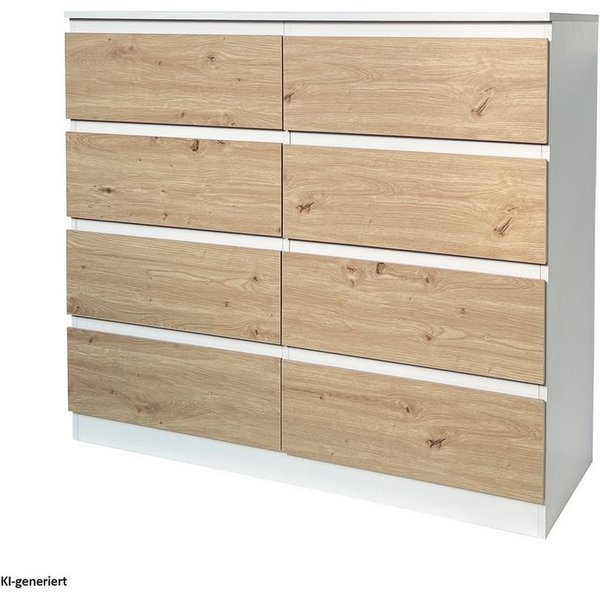 HTI-Living Kommode Kommode 8 grifflose Schubladen (Stück, 1 St., 1 Kommode), Sideboard