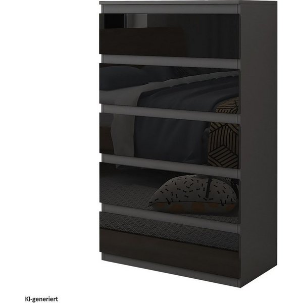 HTI-Living Kommode Kommode Kenji 5 Schubladen Hochglanz (Stück, 1 St., 1 Kommode), Sideboard