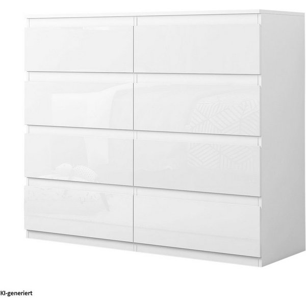 HTI-Living Kommode Kommode Kenji 8 Schubladen Hochglanz (Stück, 1 St., 1 Kommode), Sideboard