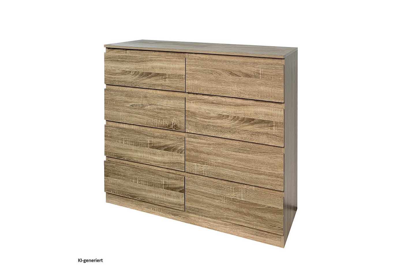 HTI-Living Kommode Moderne Kommode mit 8 grifflosen Schubladen Sonoma (Stück, 1 St., 1 Kommode ohne Dekoration), Sideboard – Bild 4 von 4