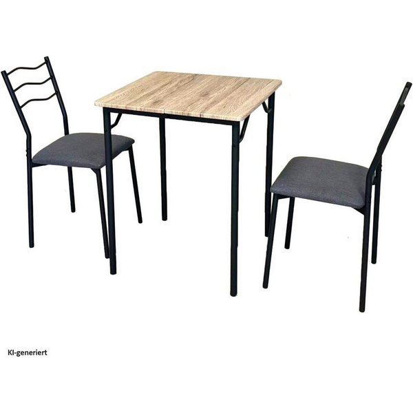HTI-Living Küchentisch Tischgruppe Thora 3-teilig (Set, 3-St., 1 Tisch, 2 Stühle)