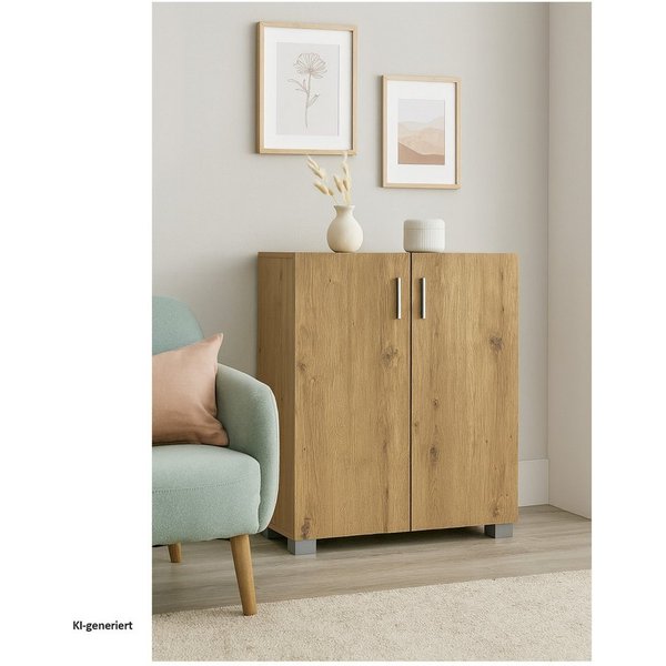 HTI-Living Sideboard Sideboard 2 Fächer Thekla Artisaneiche (Stück, 1 St., 1 Sideboard), Kommode Midischrank