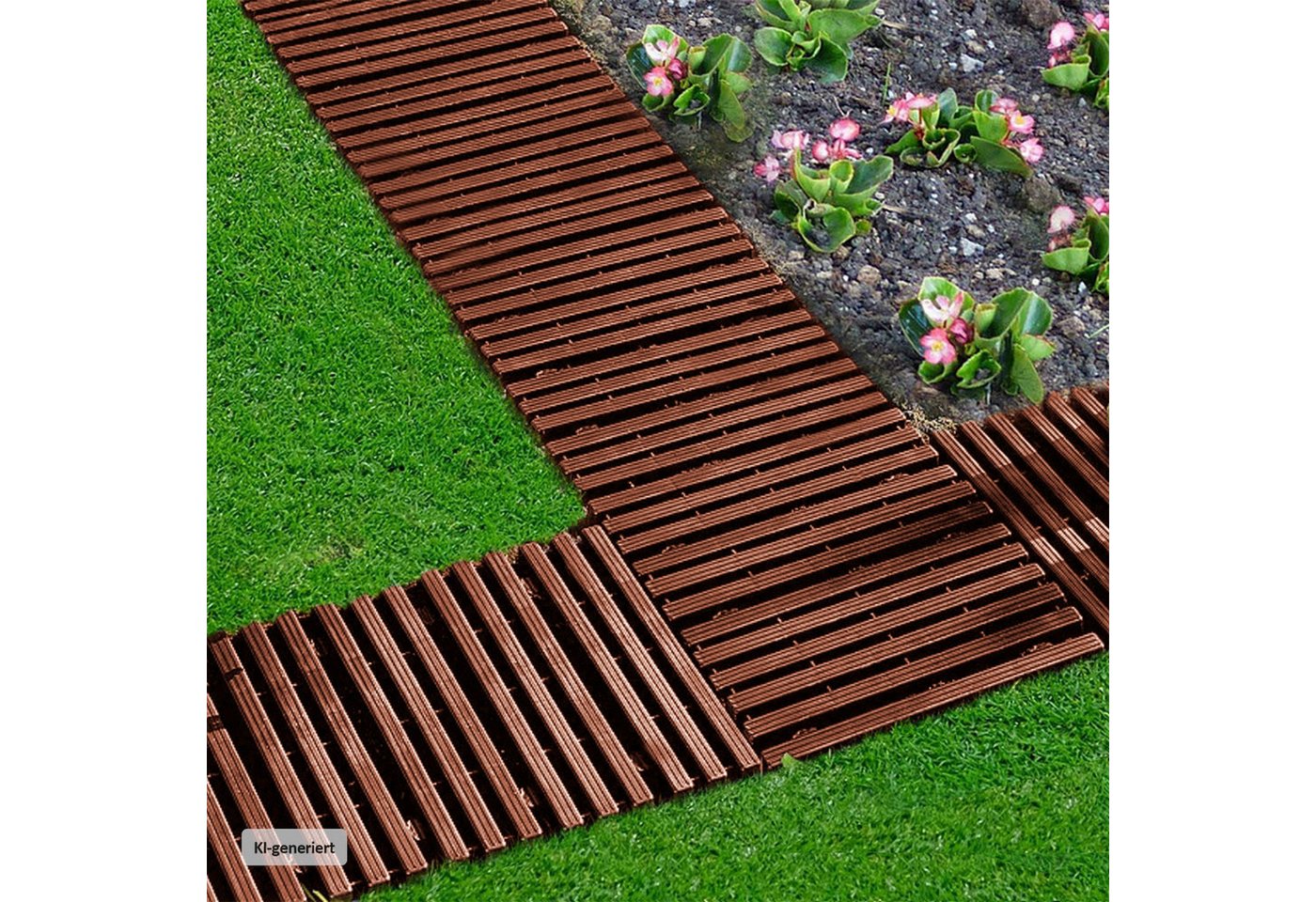 HTI-Living Trittsteine Rollweg Nessa, 30x131 cm, Set, 16-St., 16 Module inkl. Verbindungselementen, Gehweg Gartenweg leicht zu verlegen – Bild 2 von 5