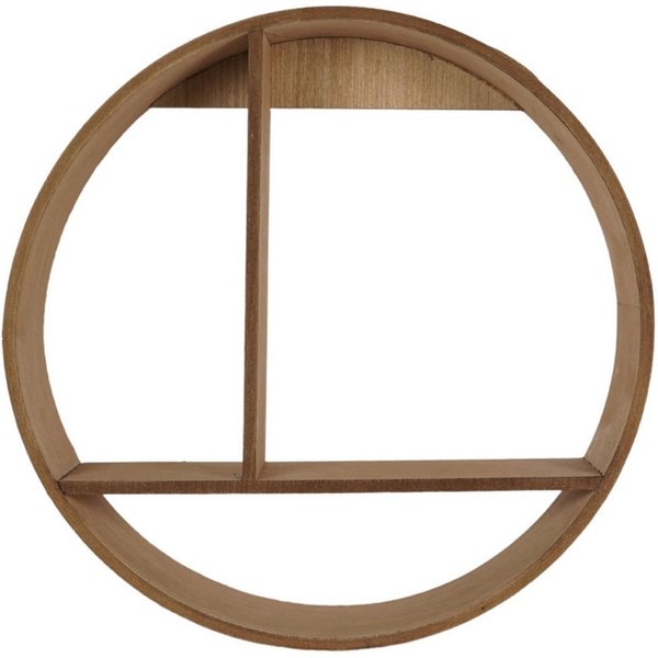 HTI-Living Wandregal Wandregal Ø 37 cm Holz Hellbraun, Stück 1-tlg., rundes Regal für die Wand