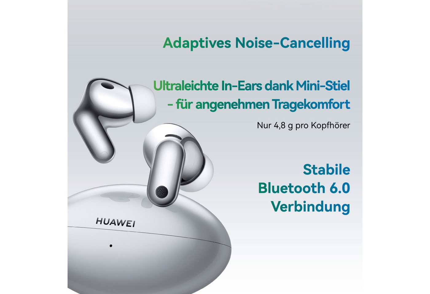 Huawei FreeBuds Neo wireless In-Ear-Kopfhörer (Active Noise Cancelling (ANC), A2DP Bluetooth) – Bild 2 von 5