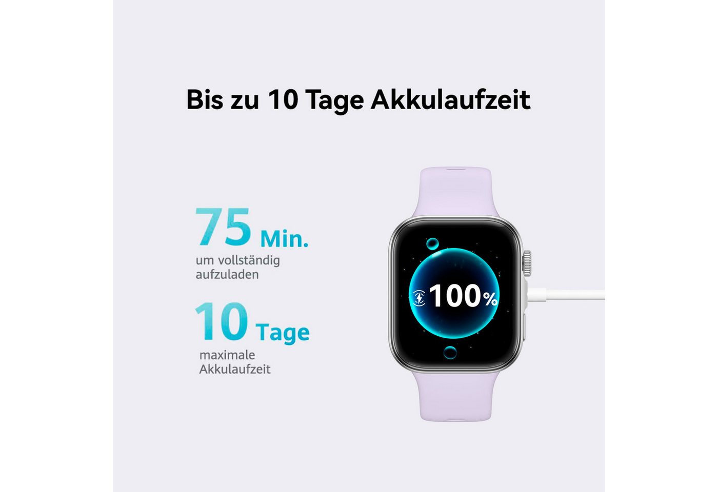 Huawei WATCH FIT 4, Fitness-Tracker Smartwatch (4,6 cm/1,82 Zoll, Harmony OS), Schlankes Design, Erweiterte Sportmodi, bis zu 10 Tage Akkulaufzeit – Bild 4 von 5