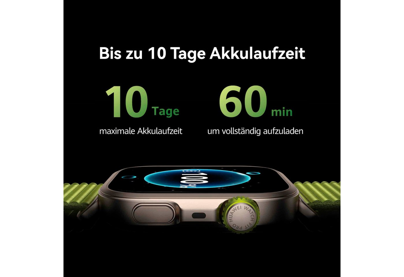 Huawei WATCH FIT 4 Pro Smartwatch (4,6 cm/1,82 Zoll, Harmony OS), Outdoor-Sport, Saphirglas und Titan, bis zu 10 Tage Akkulaufzeit – Bild 4 von 5