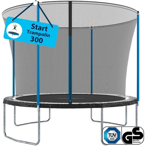 Hudora Gartentrampolin Start 300V, Ø 300 cm, Sicherheitsnetz, reißfeste Randabdeckung