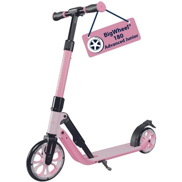 Hudora Tretroller BigWheel® 180 Advanced Junior, zusammenklappbarer, höhenverstellbar, bis 60 kg