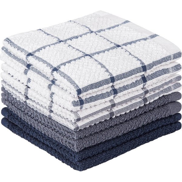 HUGERSTONE Geschirrtuch Geschirrhandtücher, Geschirrtücher Baumwolle 100%, Küchentücher, (Set, 8-tlg, 30x30cm Küchenhandtücher), Mikrofaser Küchentuch, Waschbar