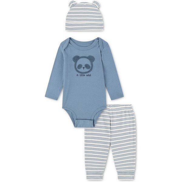 HUGGIES babywear Strampler, Jäckchen & Mütze HUGB BODYSUIT PANT SET + ATTAC (Packung, 3-tlg)