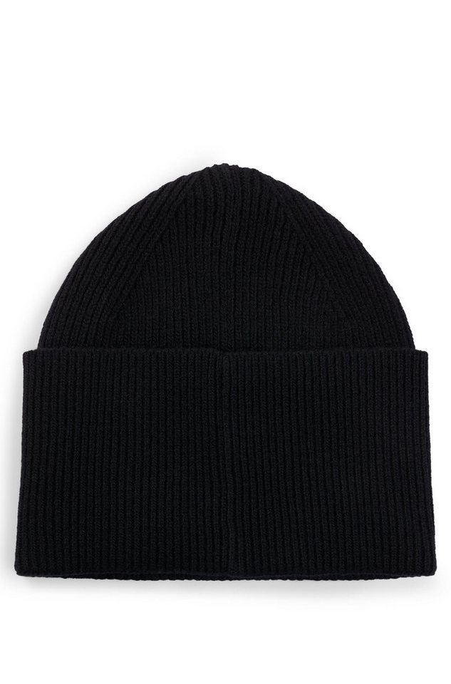 HUGO Beanie Xaff 6 mit Logobadge, Woll-Mix – Bild 4 von 5