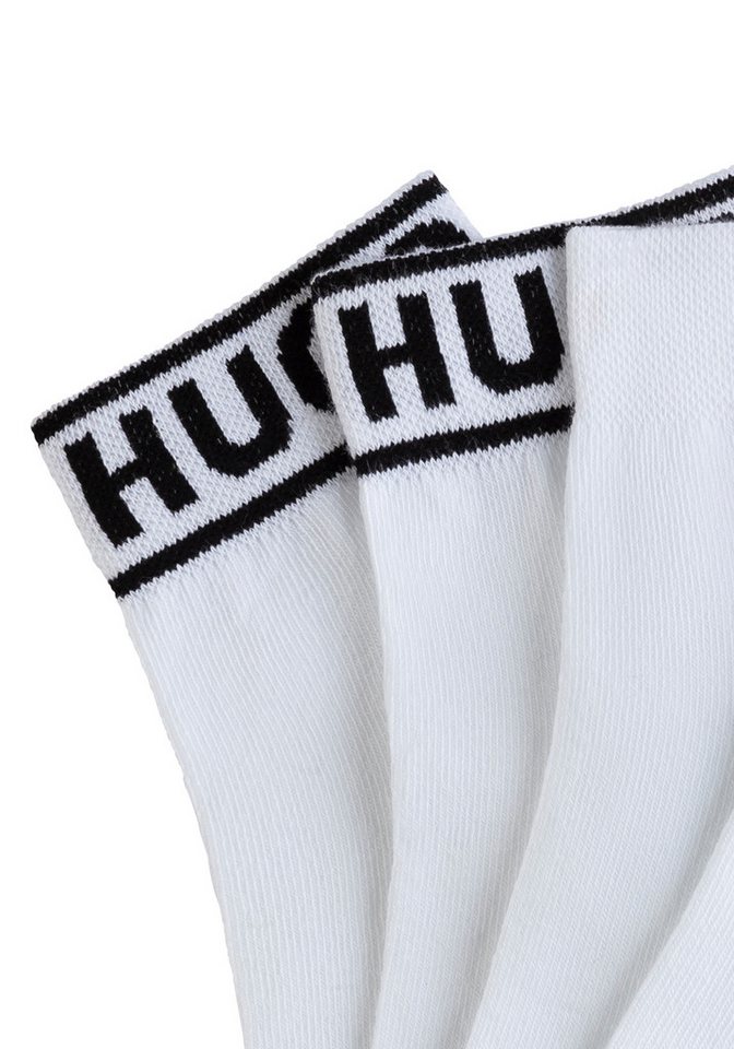 HUGO Freizeitsocken 2P SH LOGO CC W (Set, 2-Paar, 2er) mit Logobund – Bild 3 von 5