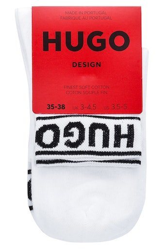 HUGO Freizeitsocken 2P SH LOGO CC W (Set, 2-Paar, 2er) mit Logobund – Bild 4 von 5